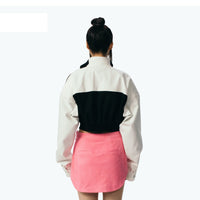 ANN ANDELMAN Black & White Panelled Cropped Jacket | MADA IN CHINA