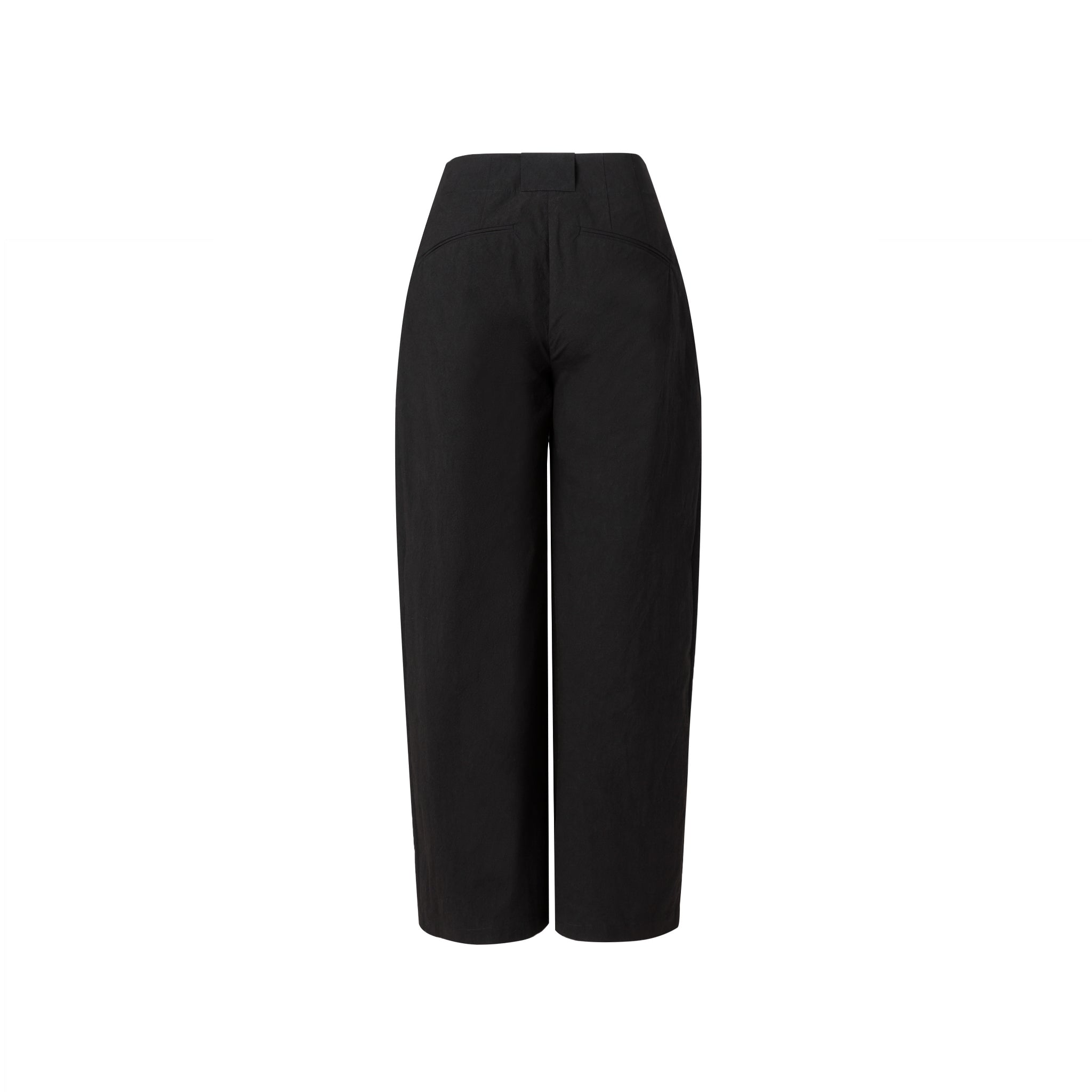 Ther. Black Wide-leg cotton trousers | MADA IN CHINA