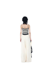 ICE DUST Black&White Ice Linen Knitted Top | MADA IN CHINA