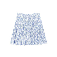 AIMME SPARROW Blue Allover-"A" Pleated Skirt | MADA IN CHINA