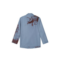 ANN ANDELMAN Blue Blood Print Blazer Jacket | MADA IN CHINA