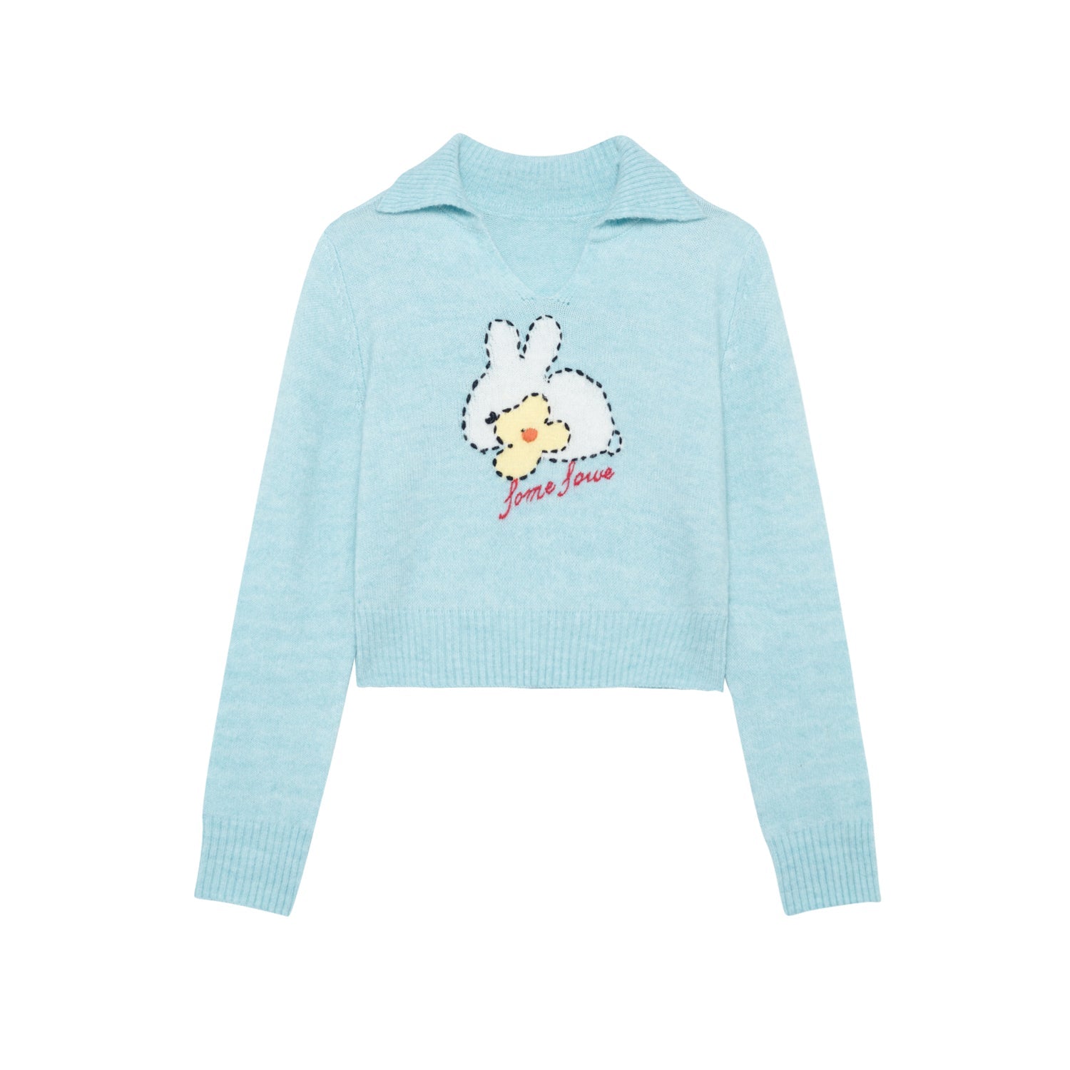 SOMESOWE Blue Bunny Sweater | MADA IN CHINA