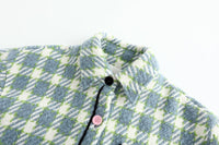 Alexia Sandra Blue Button-Detailled Tweed Shirt | MADA IN CHINA