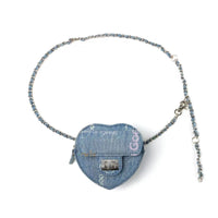MARGIN GOODS Blue Coded Print Peach Heart Waistbag | MADA IN CHINA