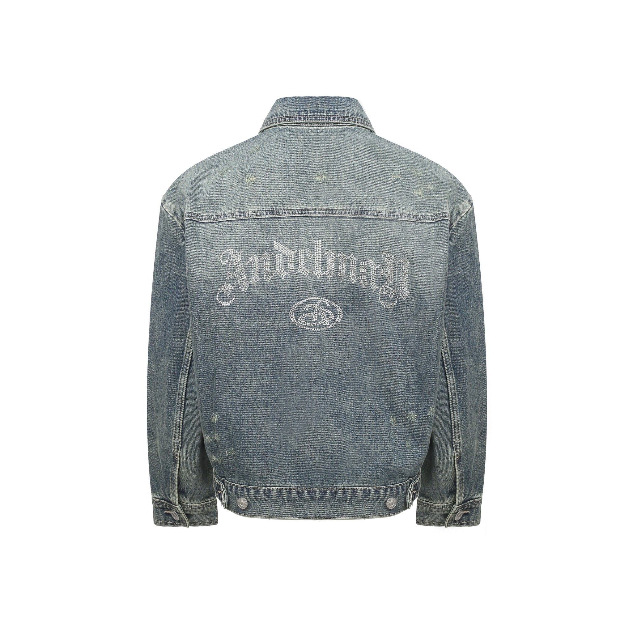 ANN ANDELMAN Blue Denim Diamante Embellished Jacket | MADA IN CHINA