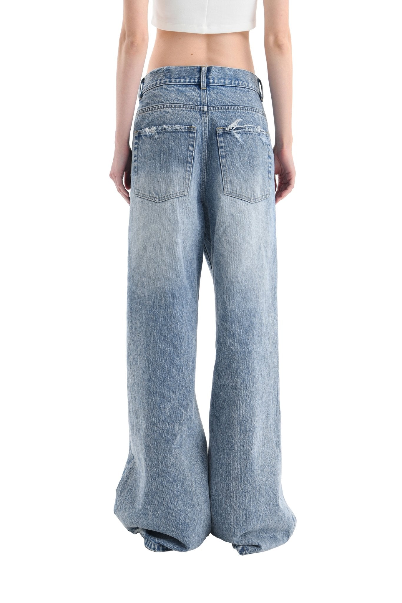 ANN ANDELMAN Blue Extra Wide-Leg Jeans | MADA IN CHINA