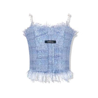 NOT FOR US Blue Fringe Suspenders | MADA IN CHINA