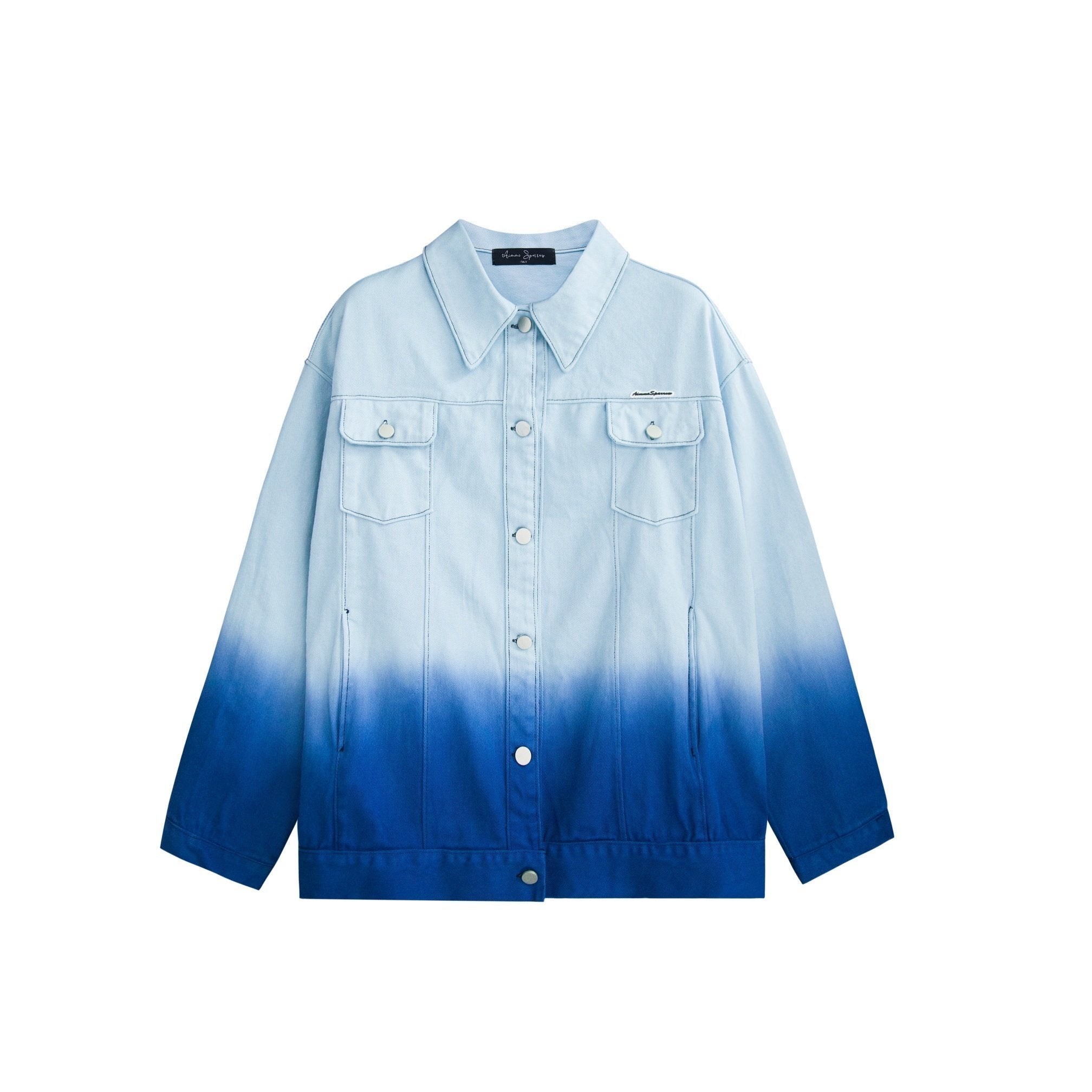 AIMME SPARROW Blue Gradient Denim Jacket | MADA IN CHINA