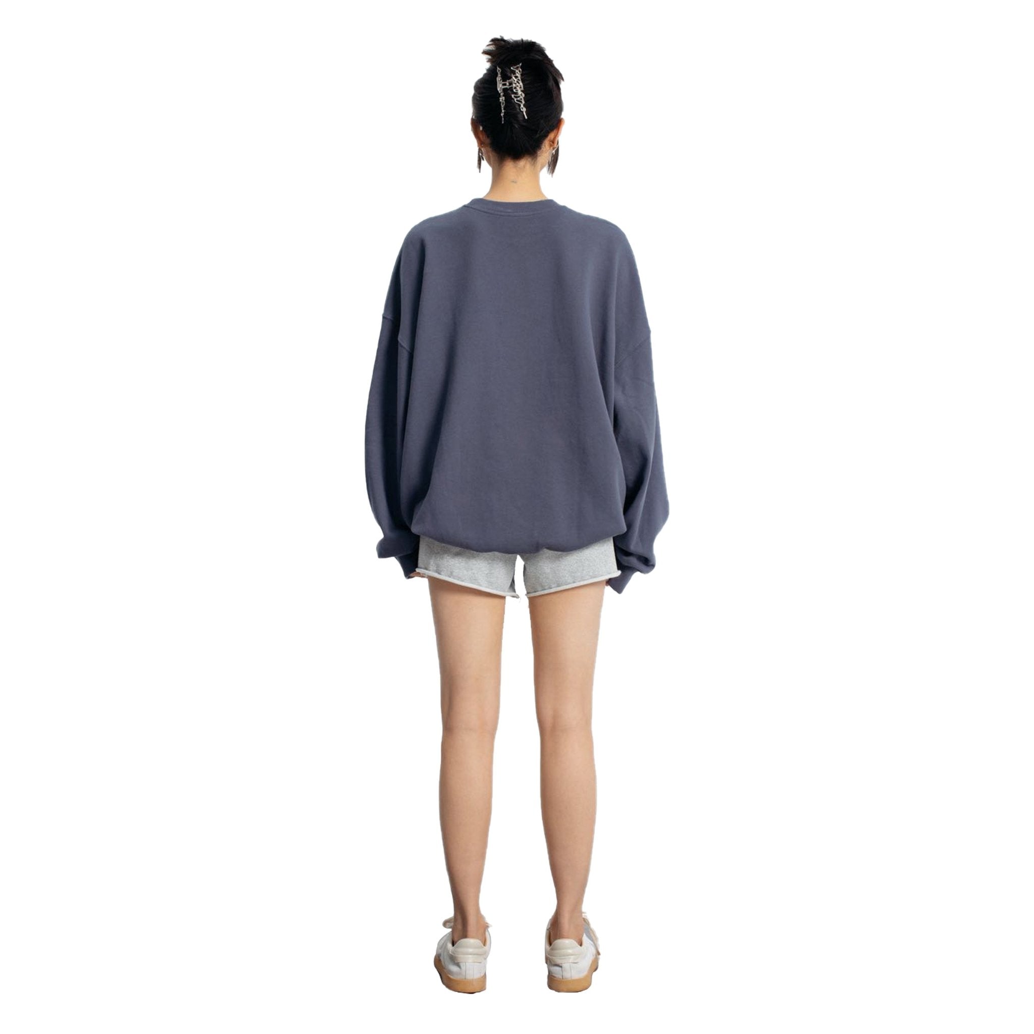 ANN ANDELMAN Blue Gradient Smiley Face Sweater | MADA IN CHINA