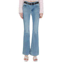 SOMESOWE Blue Low Waist Flare Jeans | MADA IN CHINA