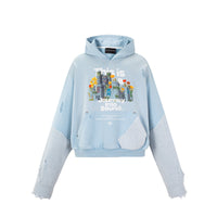 CEEC Blue Psychedelic Castle Hoodie | MADA IN CHINA