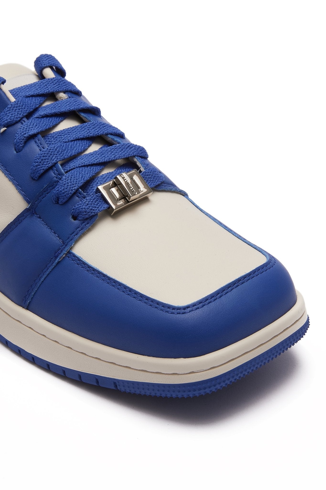 CALVIN LUO Blue Square Toe Low Sneakers | MADA IN CHINA