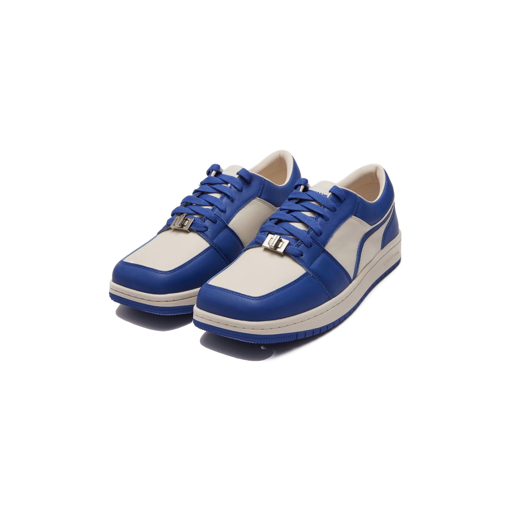 CALVIN LUO Blue Square Toe Low Sneakers | MADA IN CHINA