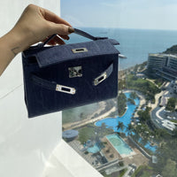 MARGIN GOODS Blue Top Handle Bag | MADA IN CHINA