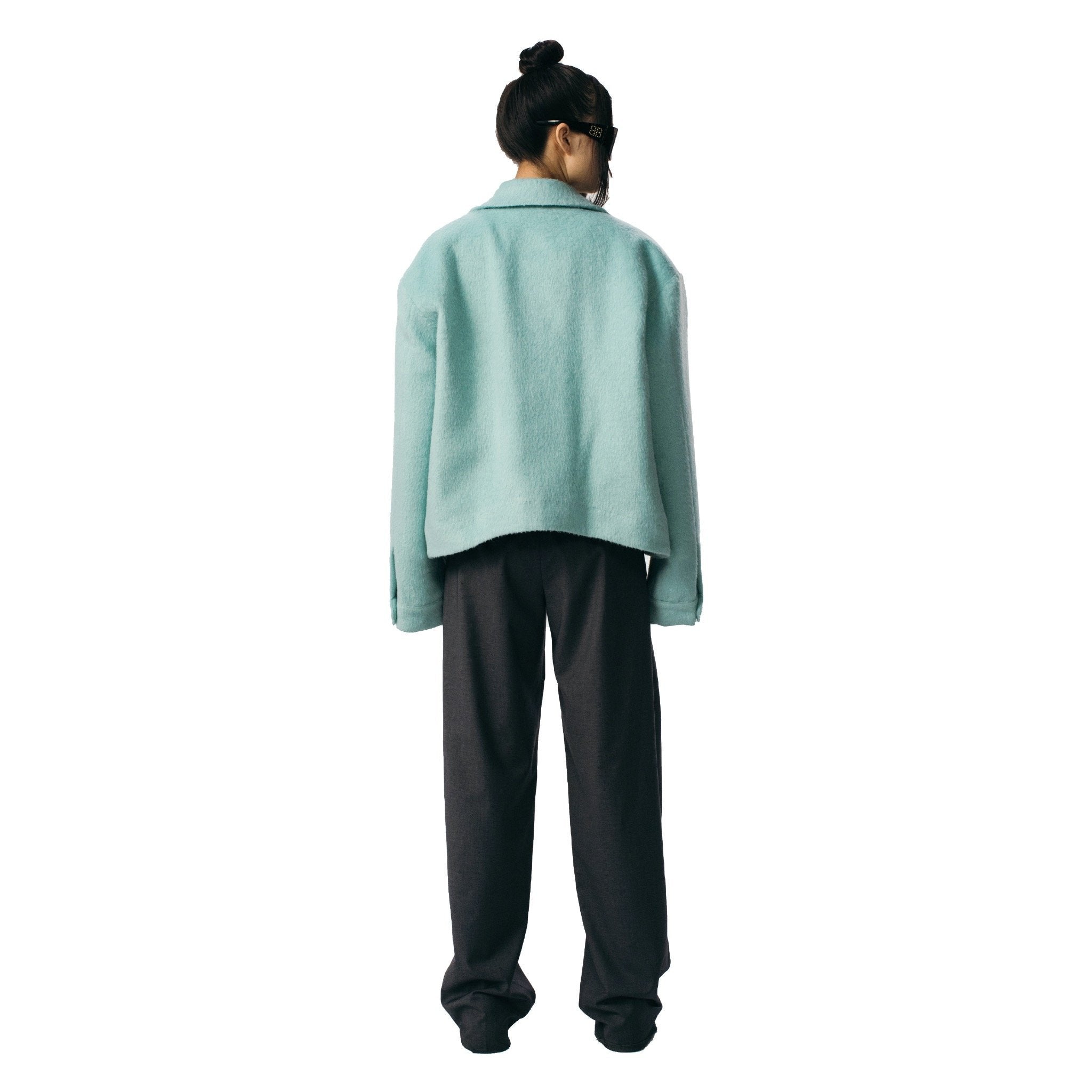 ANN ANDELMAN Blue Woolen Jacket | MADA IN CHINA