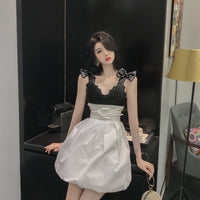 MASION.W Bowknot Colorblock Dress | MADA IN CHINA