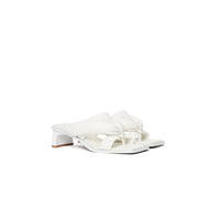 LOST IN ECHO Bread-Filled High-Heeled Flip Flops White | MADA IN CHINA