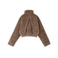 AIN'T SHY Brown Fluffy Short Jacket | MADA IN CHINA