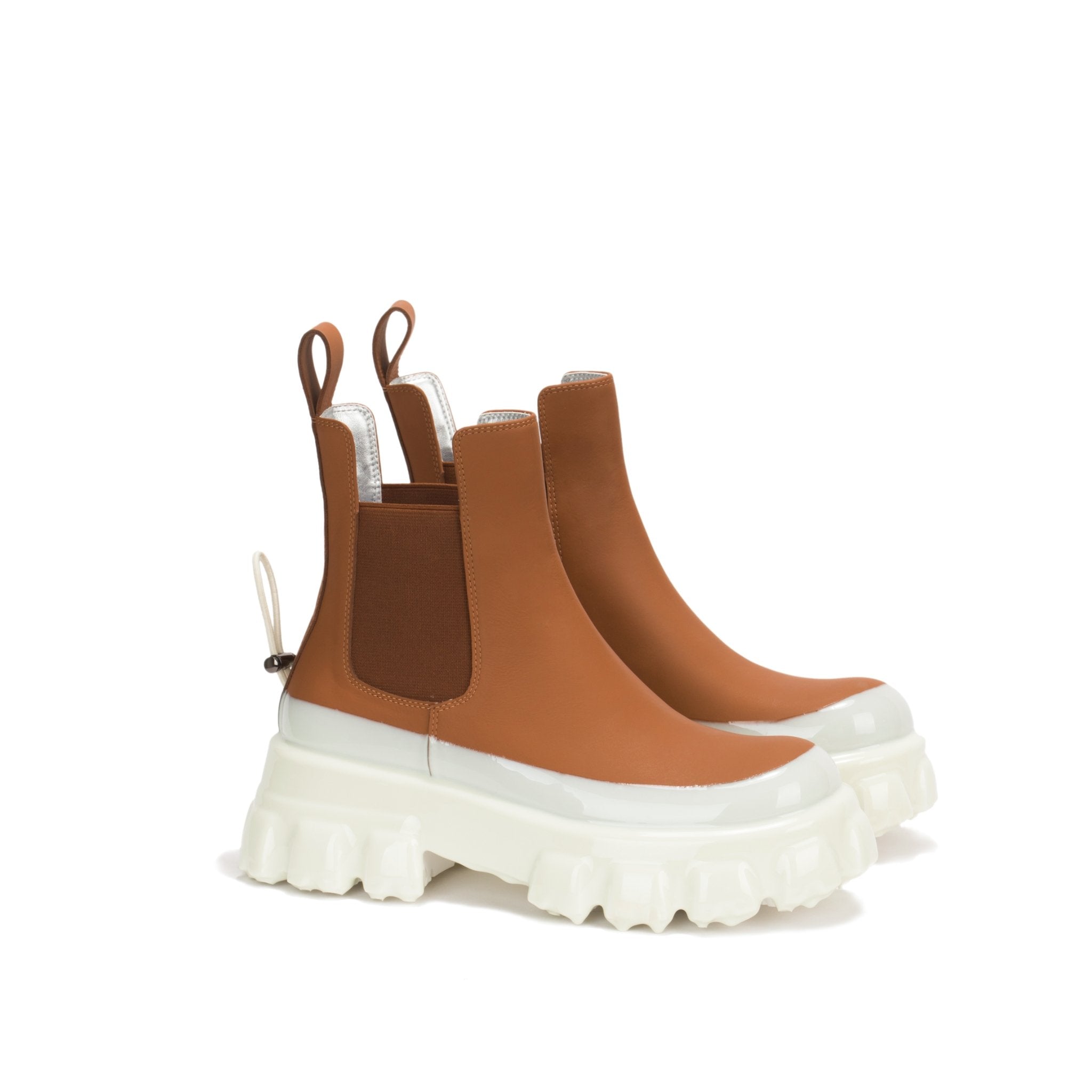 LOST IN ECHO Brown Foam Chelsea Boots | MADA IN CHINA