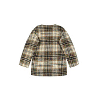 ANN ANDELMAN Brown Plaid Oversize Jacket | MADA IN CHINA