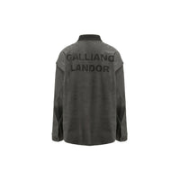 GALLIANO LANDOR Burn-out Logo Detachable Suede Fabric Jacket | MADA IN CHINA