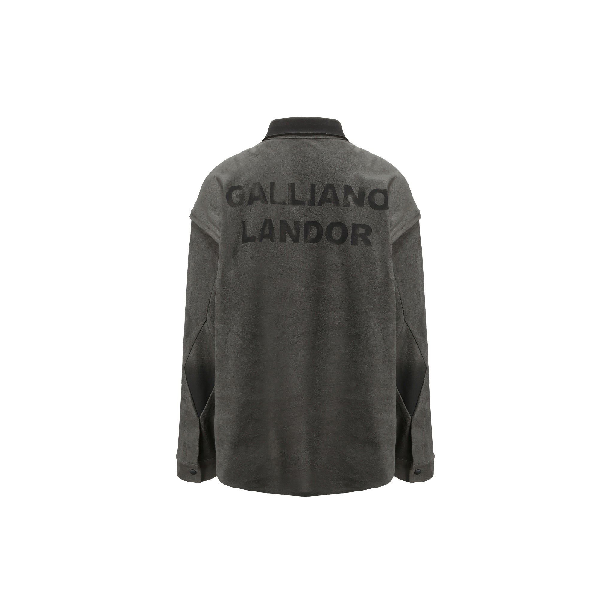 GALLIANO LANDOR Burn-out Logo Detachable Suede Fabric Jacket | MADA IN CHINA