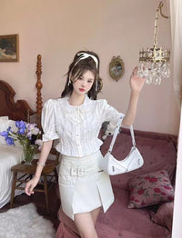 AIMME SPARROW Butterfly Collar Chiffon Puff Sleeves | MADA IN CHINA