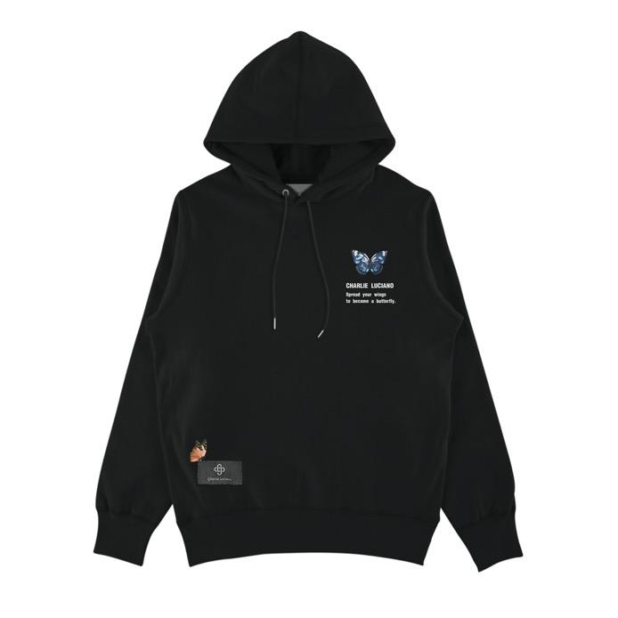 CHARLIE LUCIANO Butterfly Tag Hoodie | MADA IN CHINA