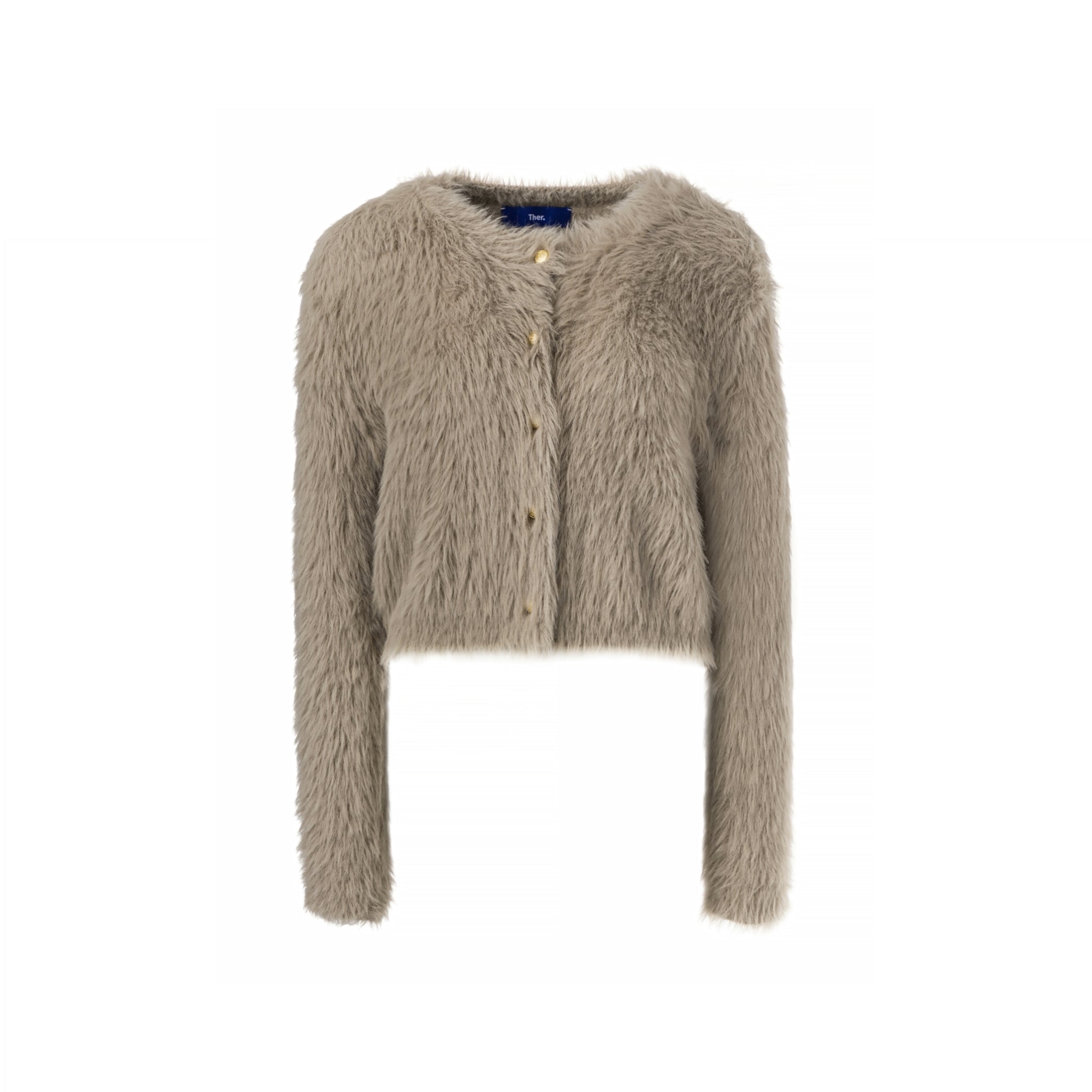Ther. Camel Knitted cardigan | MADA IN CHINA
