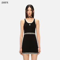 SMFK Campus Vintage Knitted Tank Dress Black | MADA IN CHINA