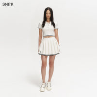 SMFK Campus White Polo With Letter S | MADA IN CHINA