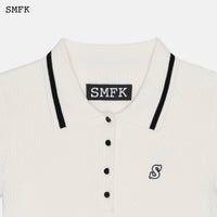 SMFK Campus White Polo With Letter S | MADA IN CHINA