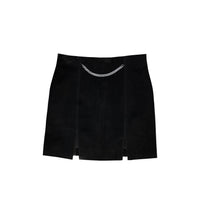 RAY CHU Chain Skirt Patent Black | MADA IN CHINA