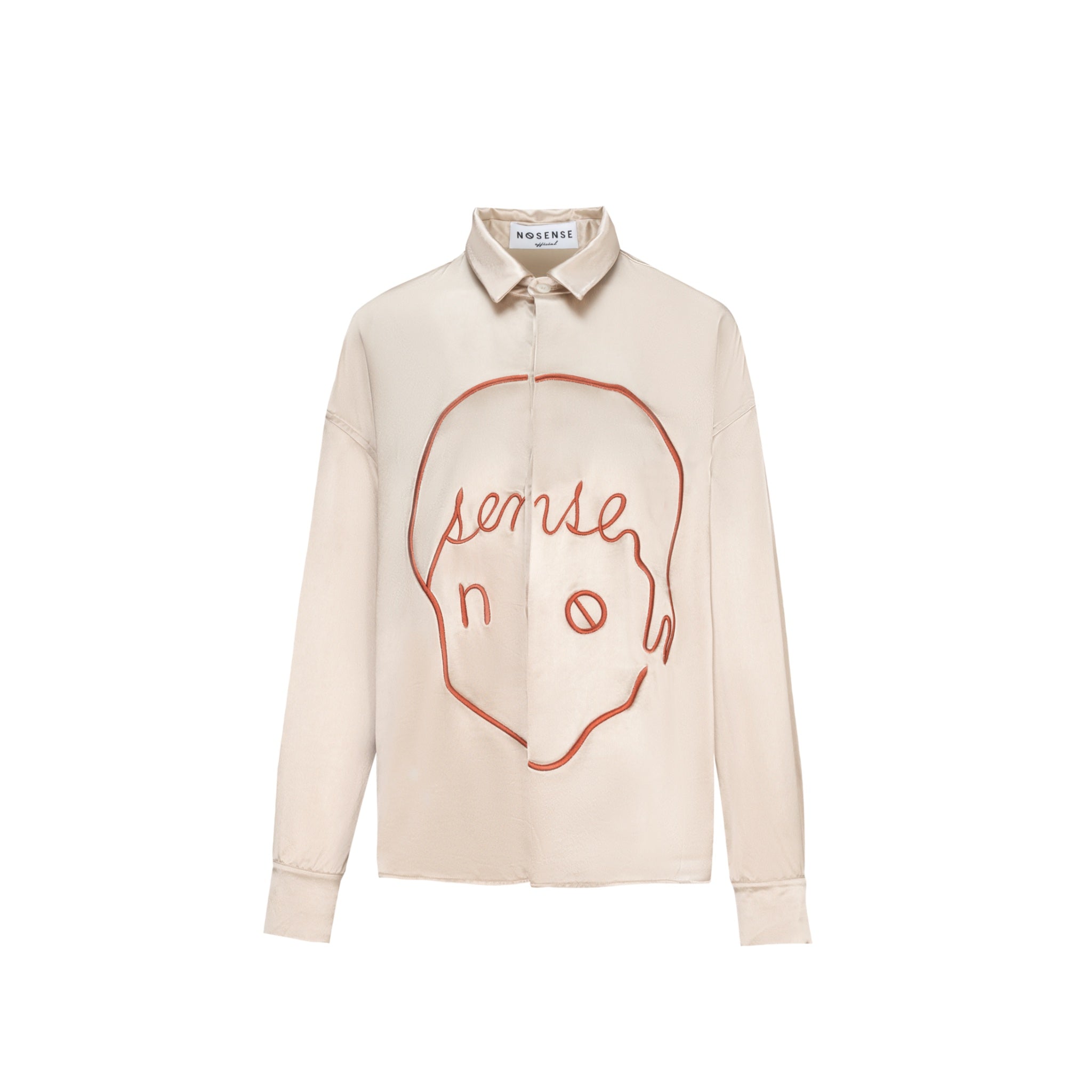 NOSENSE Champagne Baby Head Embroidered Shirt | MADA IN CHINA