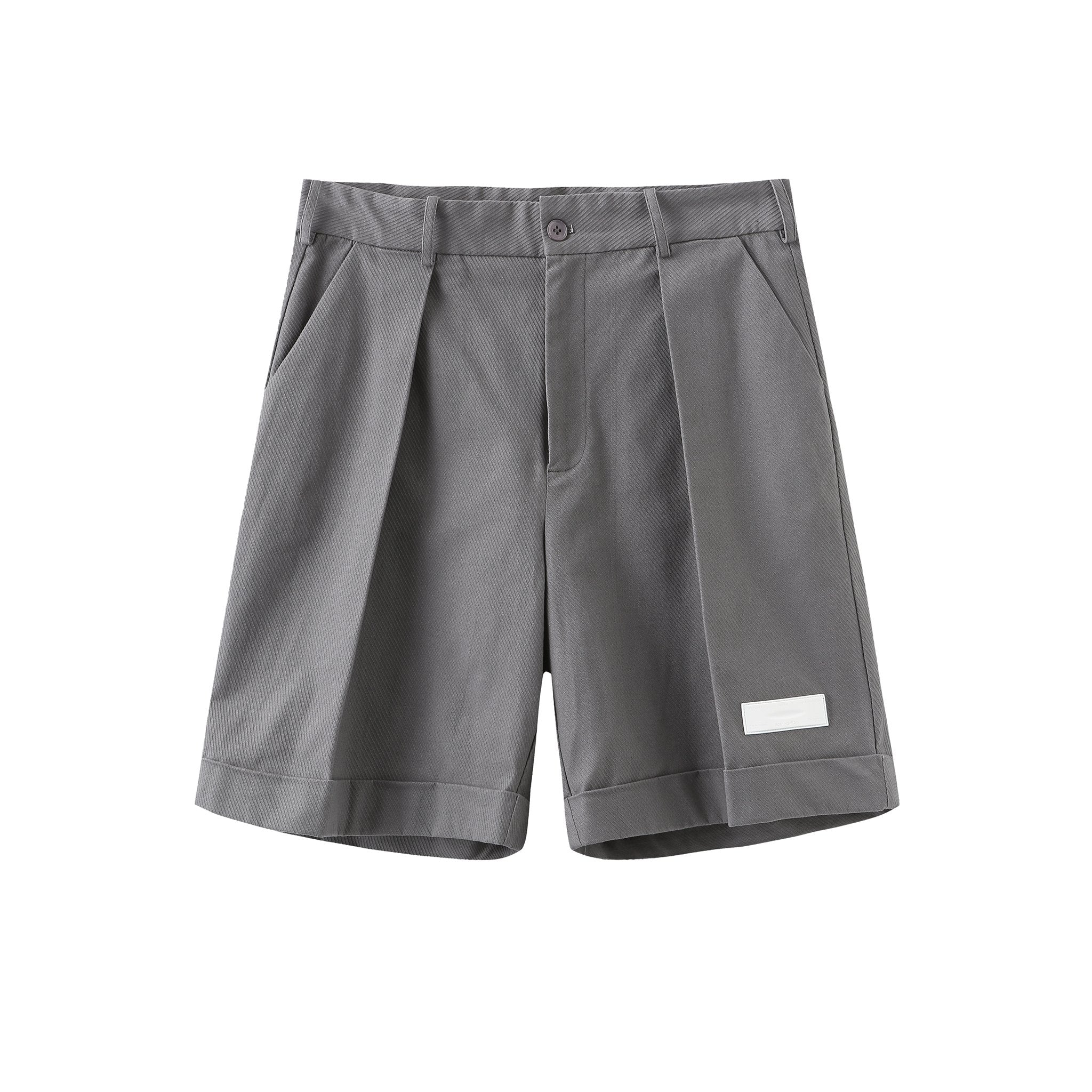 ROARINGWILD Charcoal Gray Twill Pleat Shorts | MADA IN CHINA