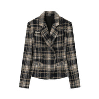 SOMESOWE Checkered Waist-cinching Jacket Coat | MADA IN CHINA