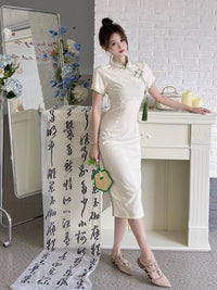 AIMME SPARROW Chinese Style Cheongsam Dress | MADA IN CHINA
