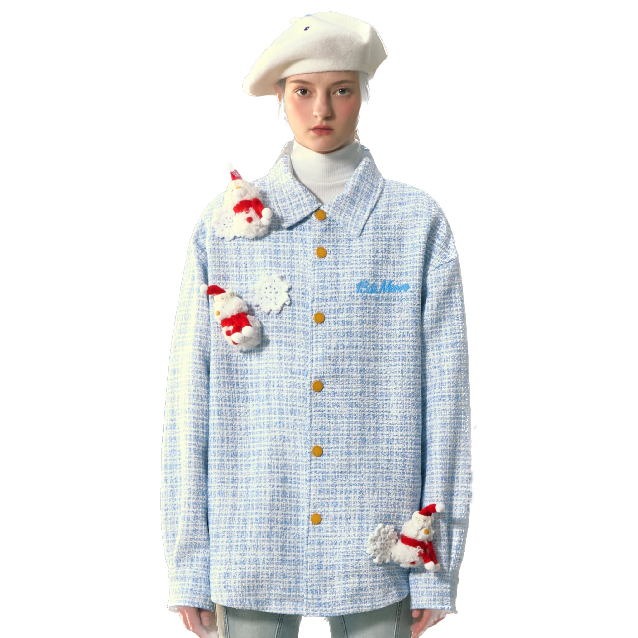 13DE MARZO Christmas Snowman Bear Shirt Coat | MADA IN CHINA