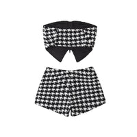 AIN'T SHY Classic Houndstooth Woven Set | MADA IN CHINA