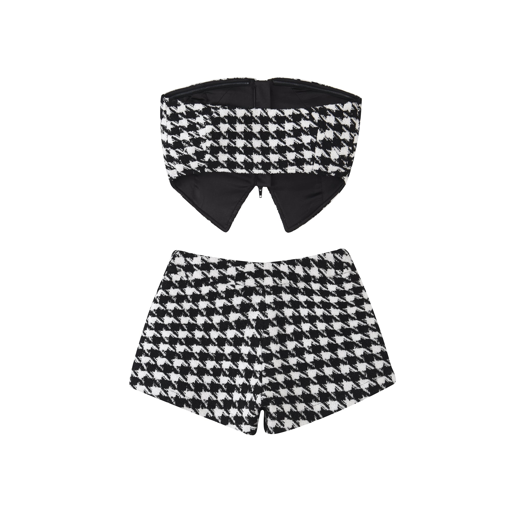 AIN'T SHY Classic Houndstooth Woven Set | MADA IN CHINA
