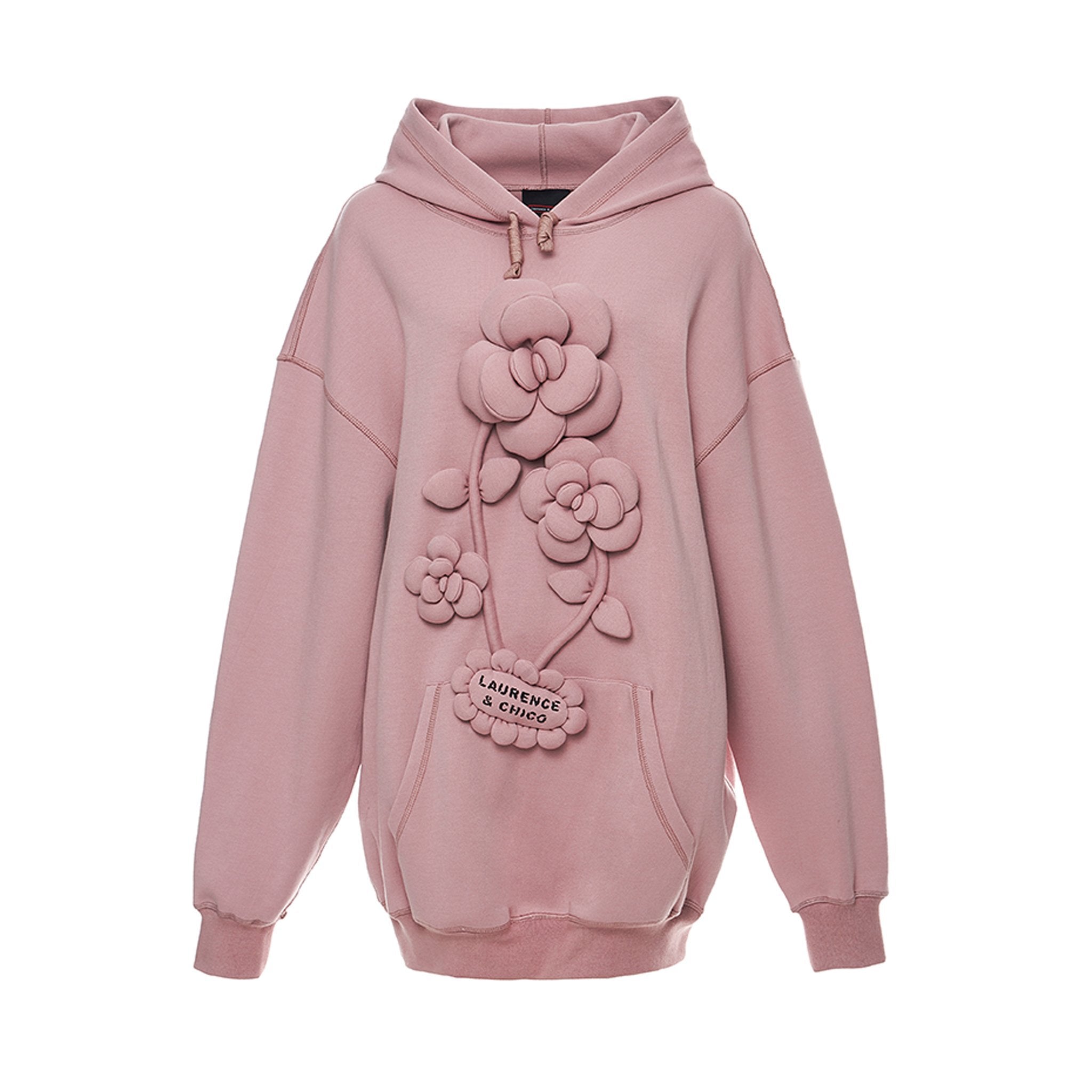 Laurence & Chico Cloud Flower Oversized Hoodie Pink | MADA IN CHINA