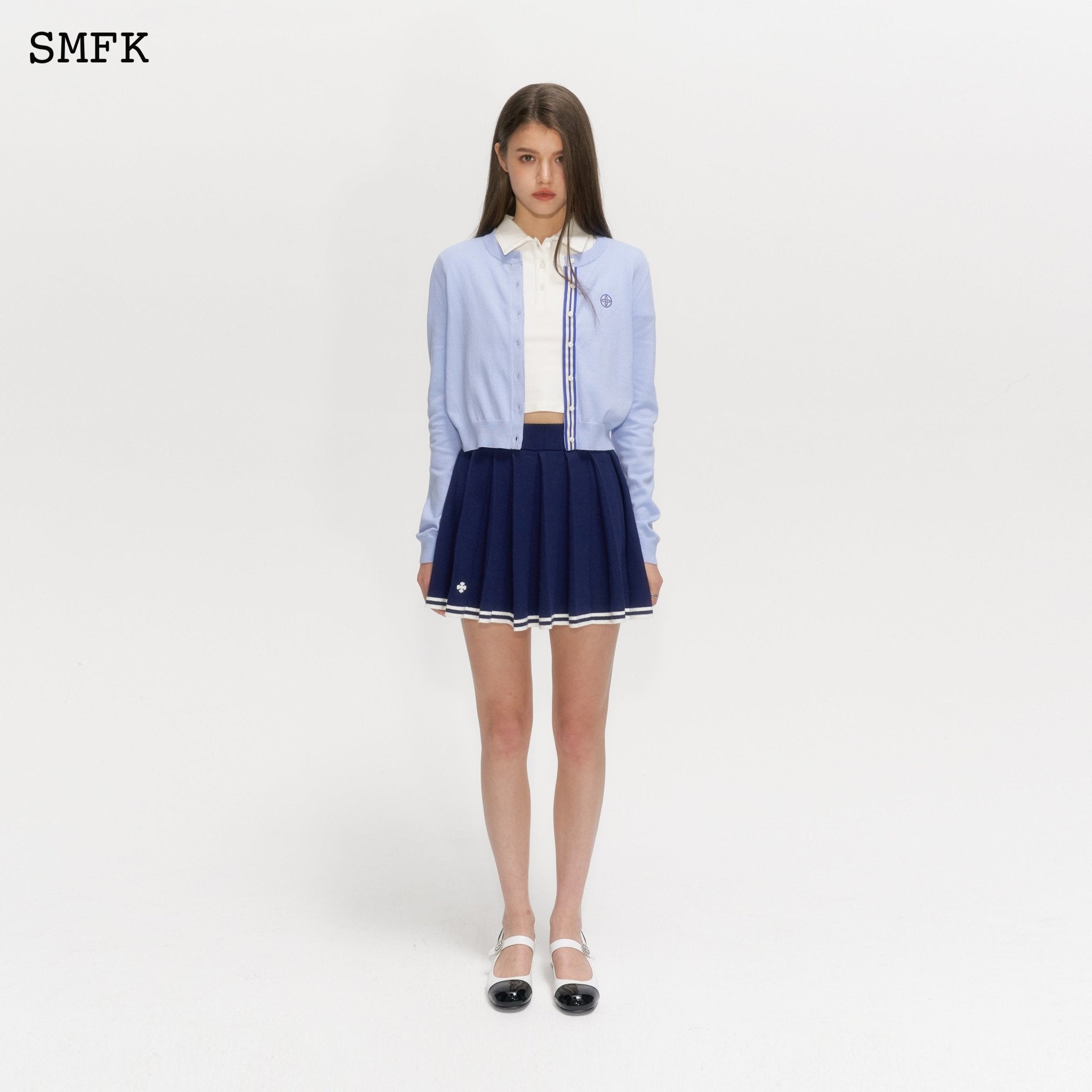SMFK Compass Academy Blue Knitted Cardigan | MADA IN CHINA