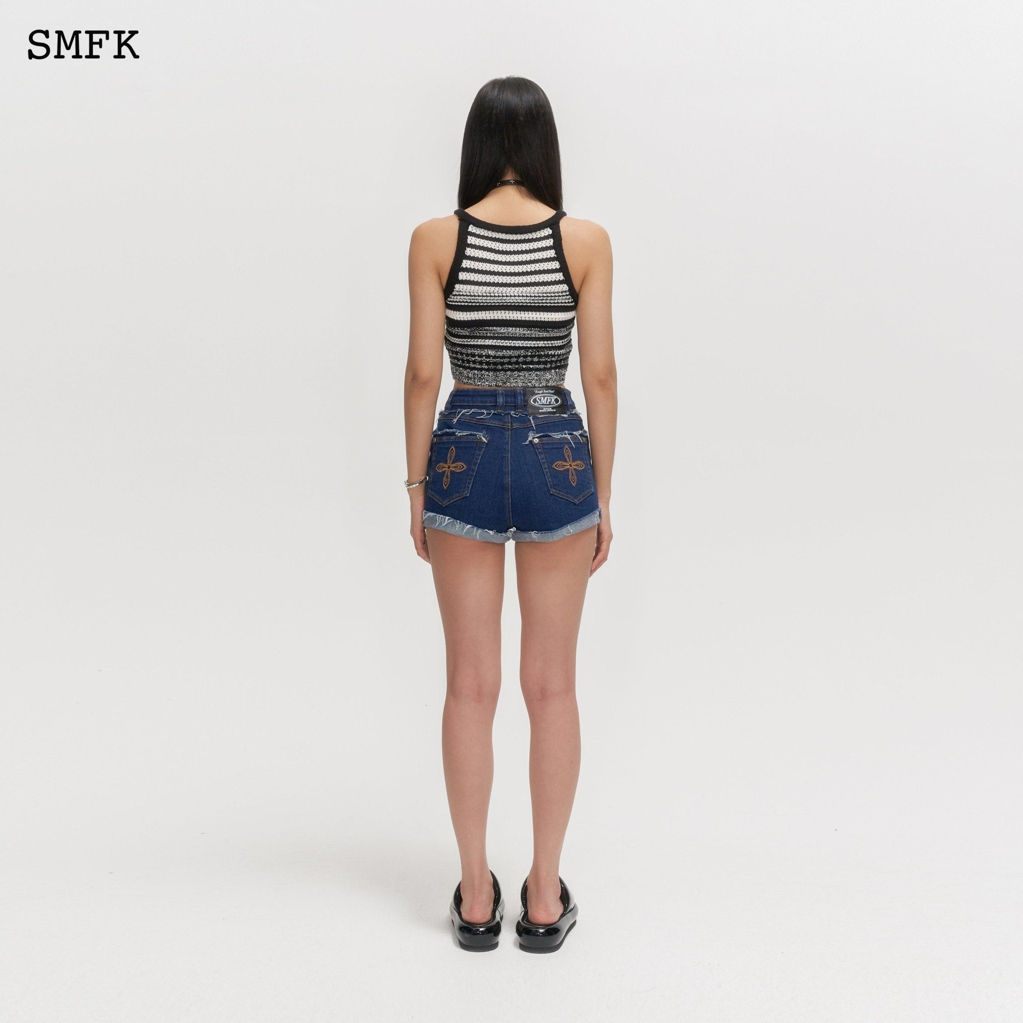 SMFK Compass Academy Navy Short Jeans | MADA IN CHINA