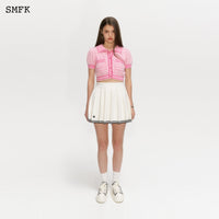 SMFK Compass Academy White Cashmere Pleated Skirt | MADA IN CHINA