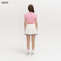 SMFK Compass Academy White Cashmere Pleated Skirt | MADA IN CHINA