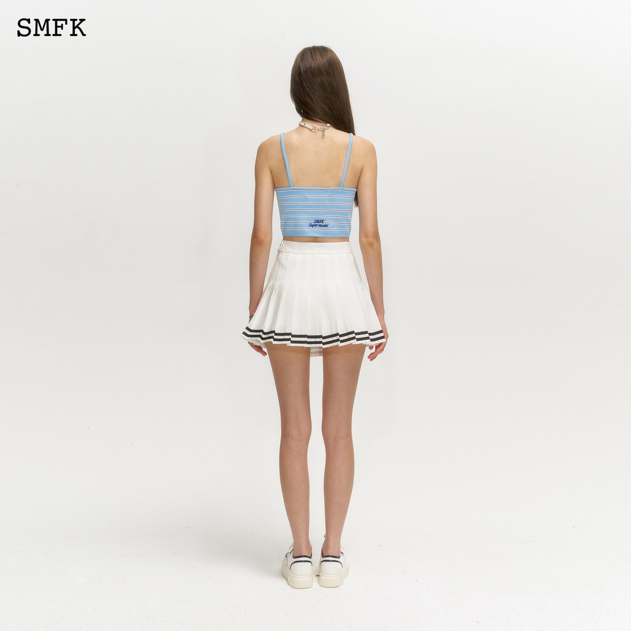 SMFK Compass Academy White Pleated Skirt | MADA IN CHINA