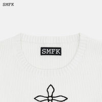 SMFK Compass Black Night Classic Cashmere Short Tee White | MADA IN CHINA