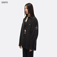 SMFK Compass Black Night Flower Classic Shirt Midnight Black | MADA IN CHINA