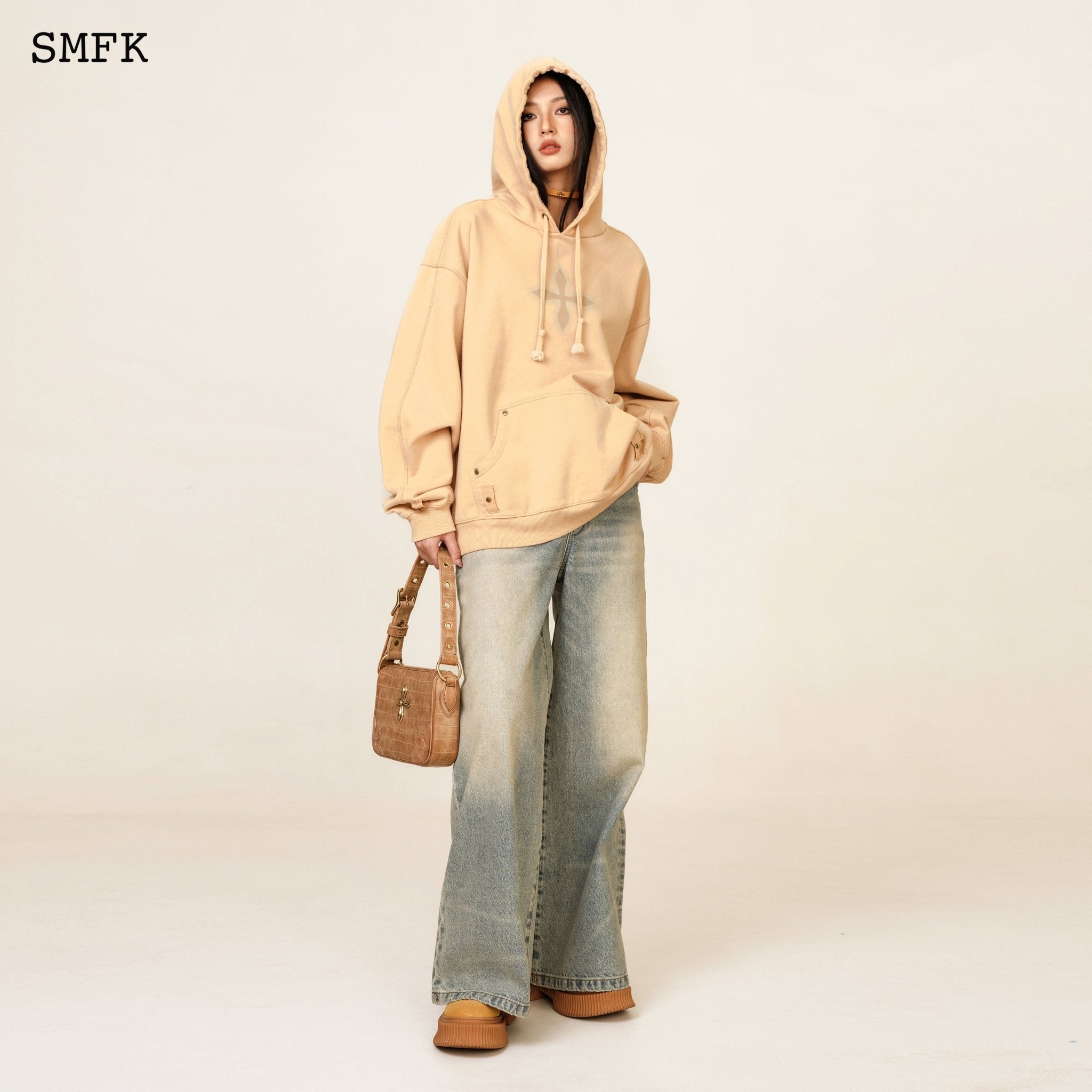 SMFK Compass Classic Cross Camping Hoodie In Wheat | MADA IN CHINA