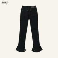 SMFK Compass Classic Horseshoe Flared Jeans Black | MADA IN CHINA